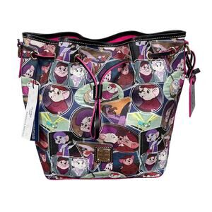Dooney & Bourke Disney The Rescuers Drawstring Bag Purse Multicolor Printed NEW